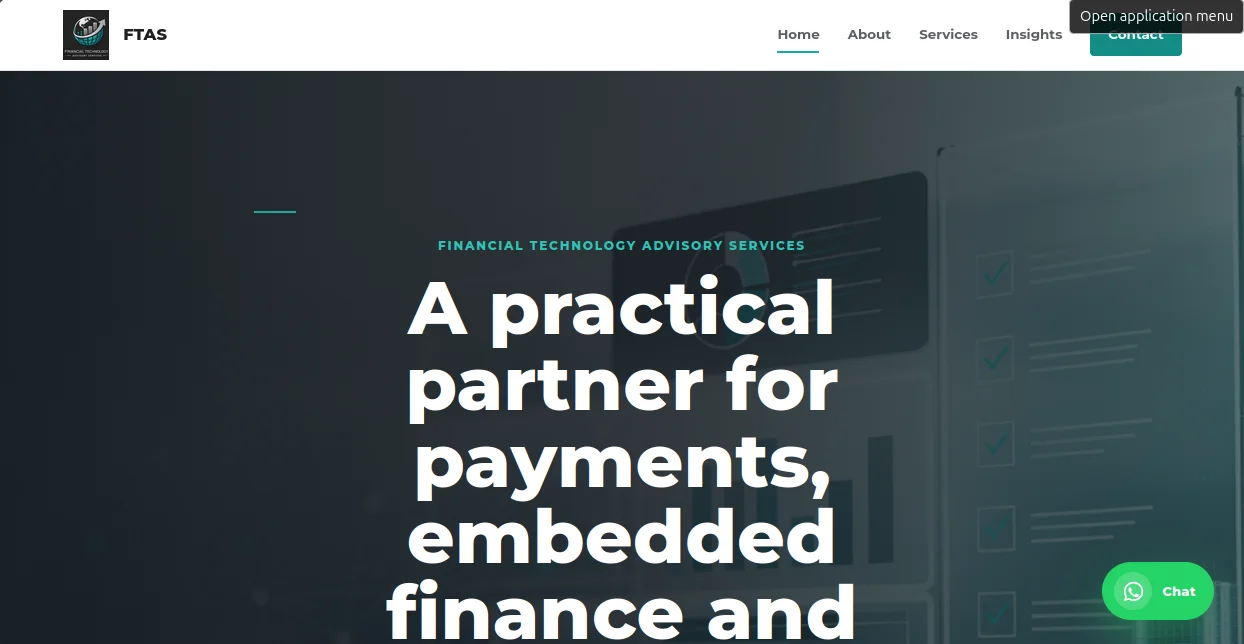 Financial Technology Advisory Services business website