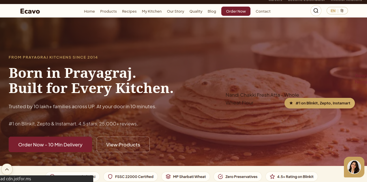 Service Website preview